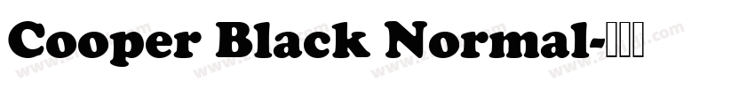 Cooper Black Normal字体转换